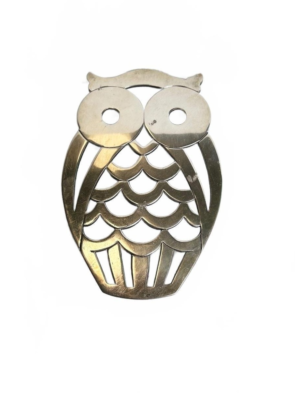 Vintage Leonard Silver Plated Owl Trivet